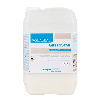 Двухкомпонентный экологичный полиуретановый лак на водной основе «Berger Aqua-Seal GreenStar» (5,5 литров)